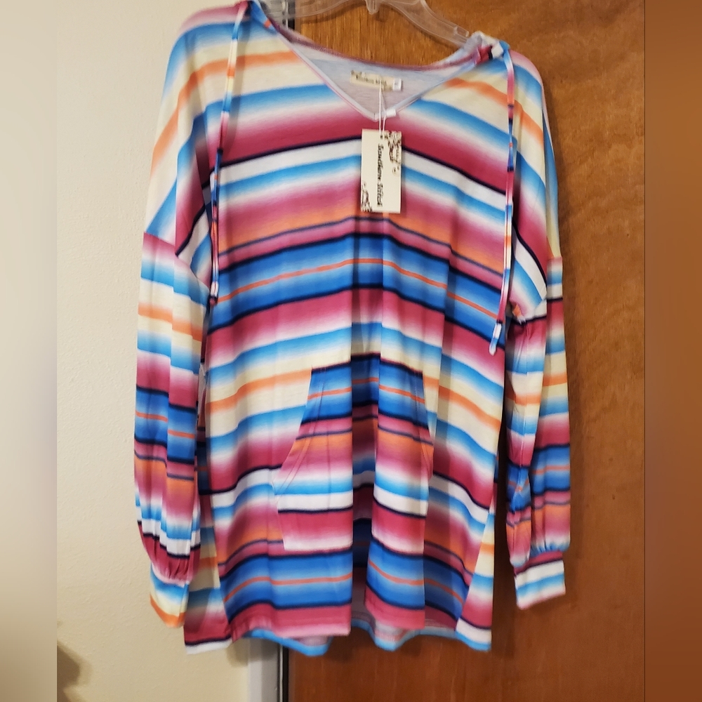 Southern Stitch Multi Stripe blouse